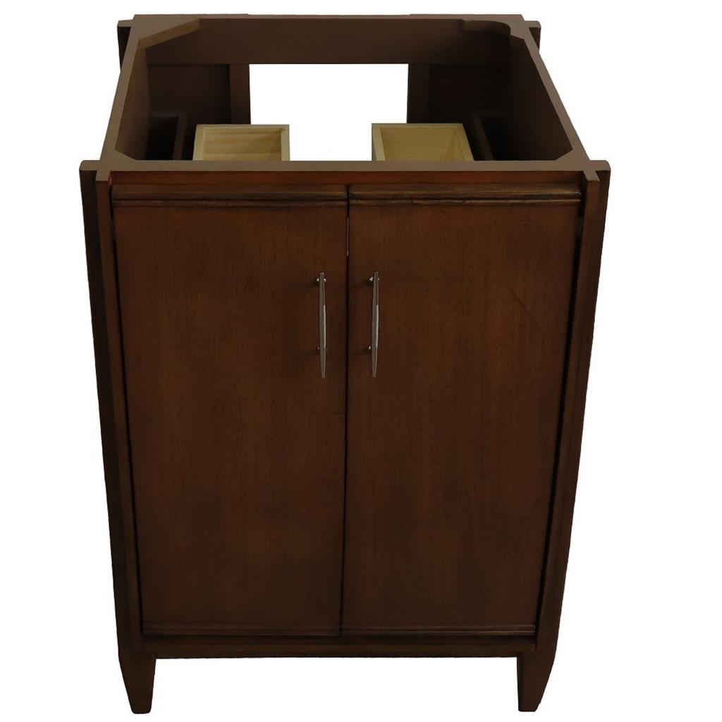 Bellaterra MCM 24" Single Vanity, Walnut, Cabinet Only