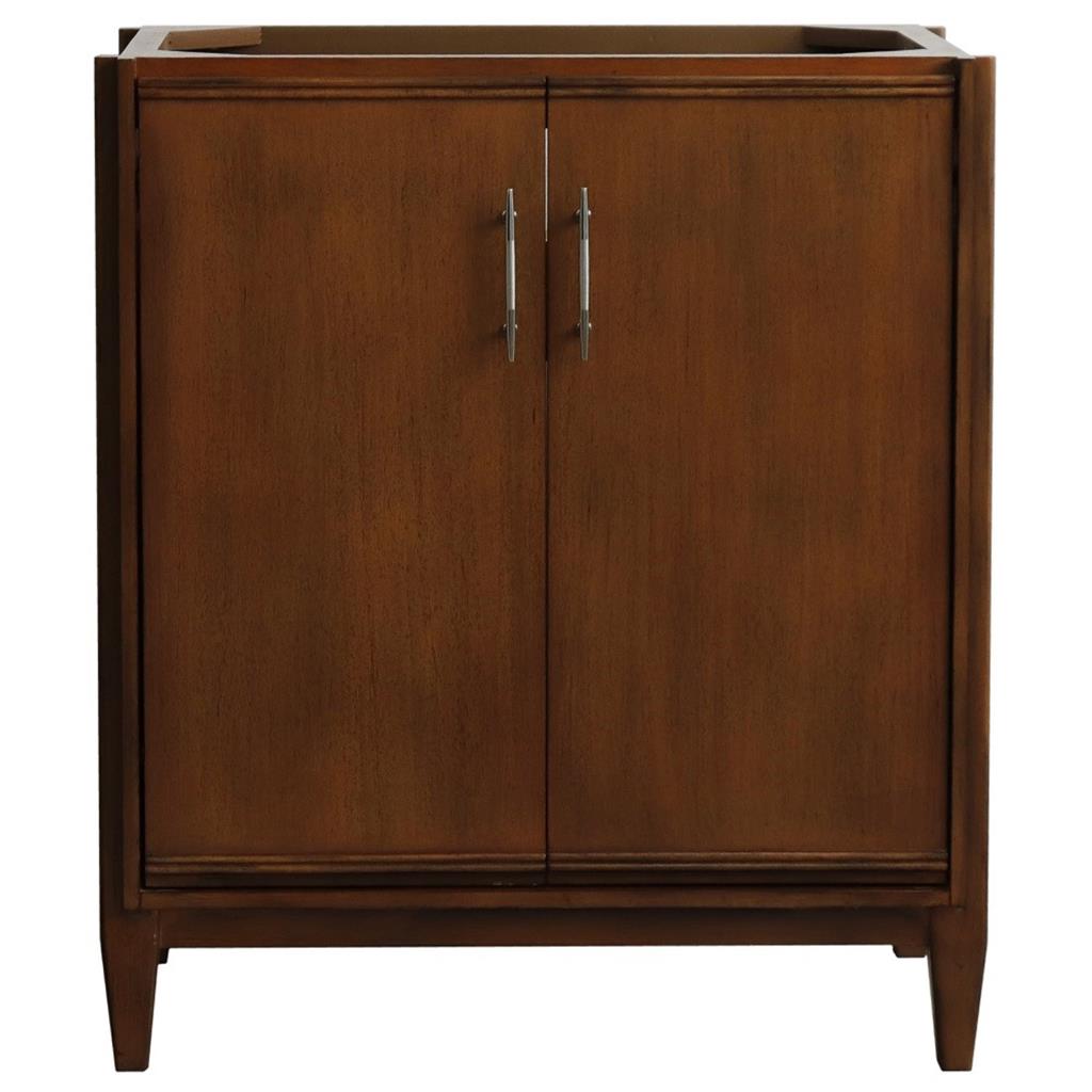 Bellaterra MCM 30" Single Vanity, Walnut, Cabinet Only