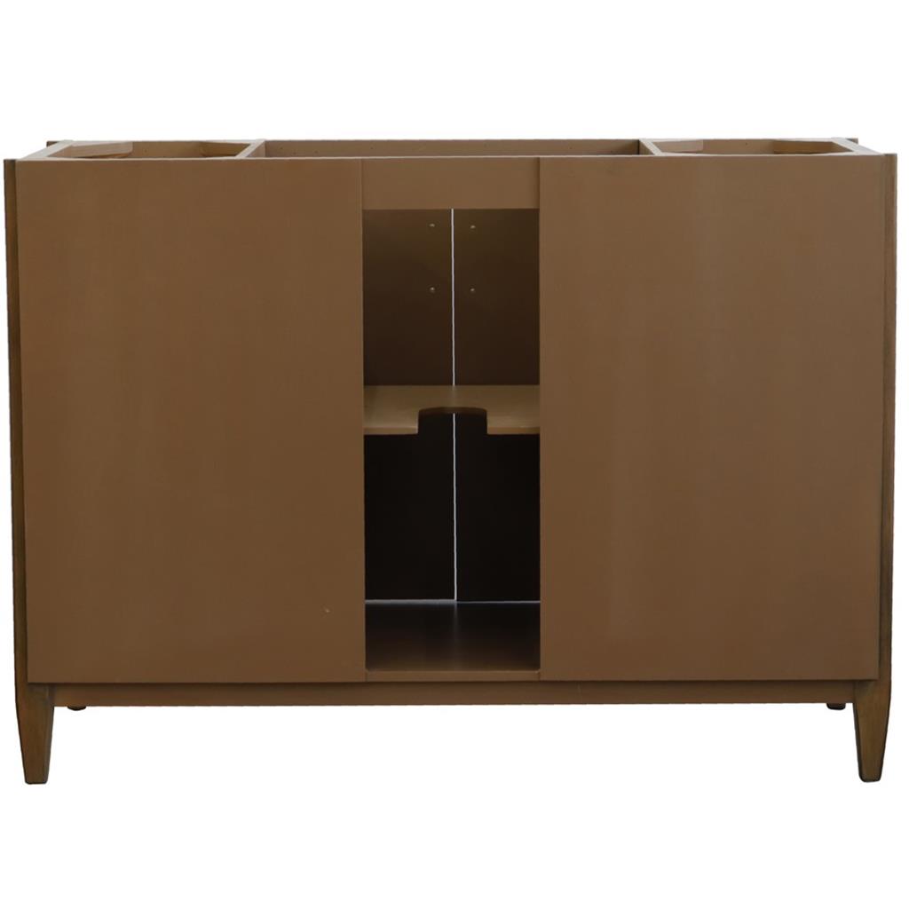 Bellaterra MCM 48" Single Vanity, Walnut, Cabinet Only