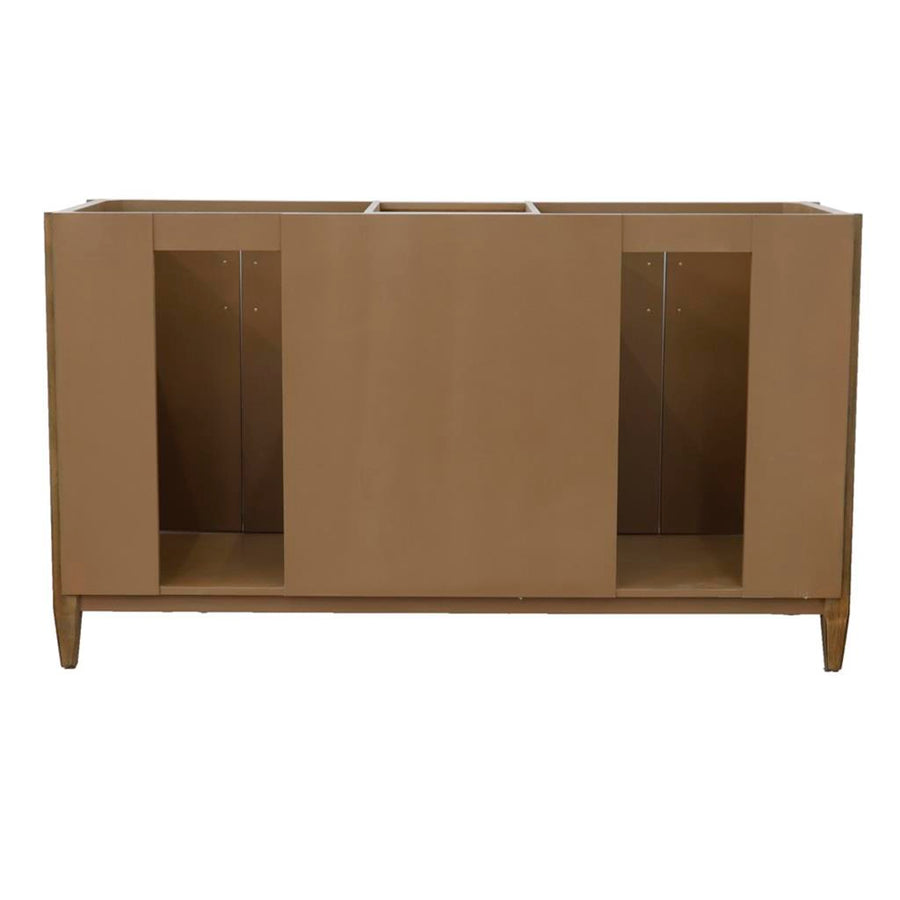 Bellaterra Home MCM 60" Walnut Double Vanity, Cabinet Only Cabinet Only (No Top)#top-options_cabinet-only-(no-top)