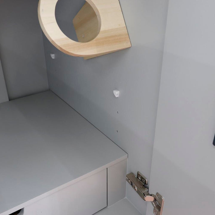 Bellaterra Home Kolb 25" Single Sink Vanity, Light Gray, Round Sink, Carrara White Marble Top#top-options_carrara-white-marble-top