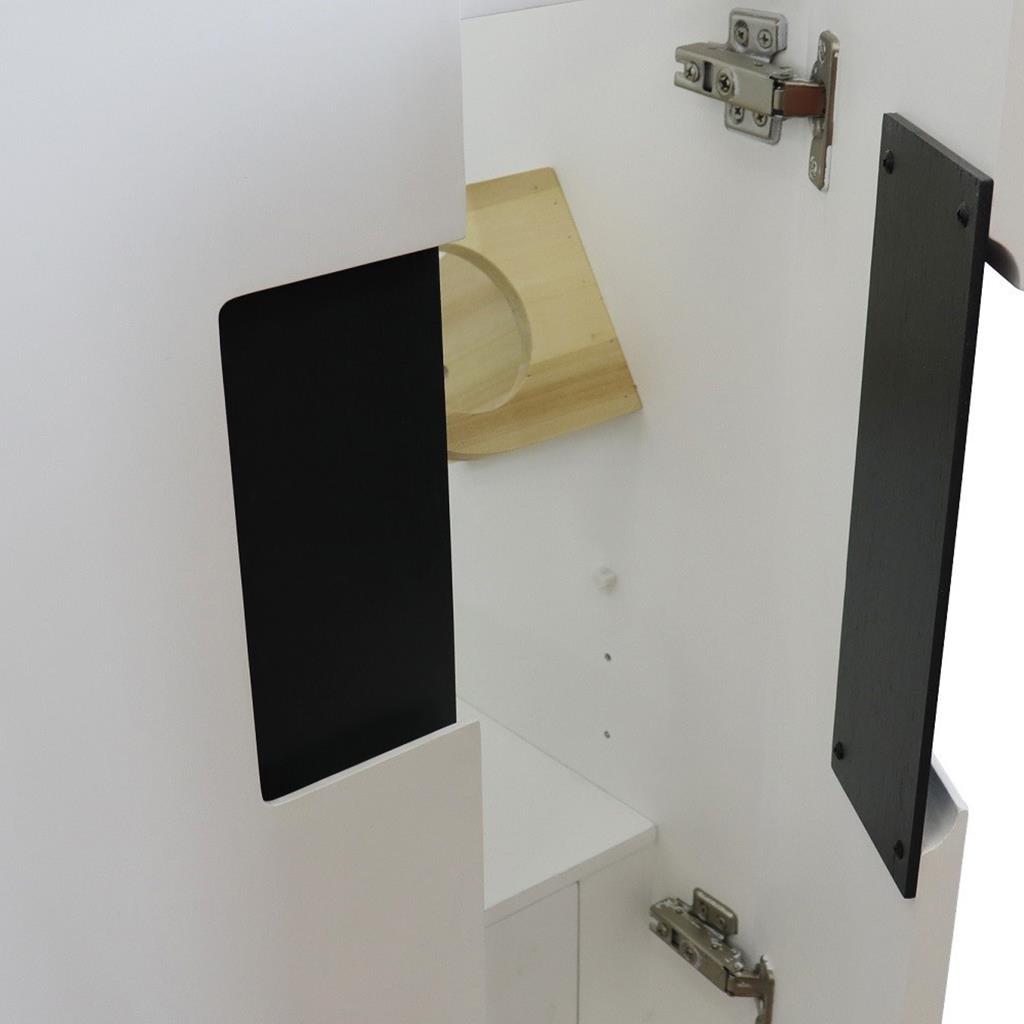 Bellaterra Home Kolb 25" Single Sink Vanity, White, Rectangle Sink, Black Galaxy Granite Top#top-options_black-galaxy-granite-top