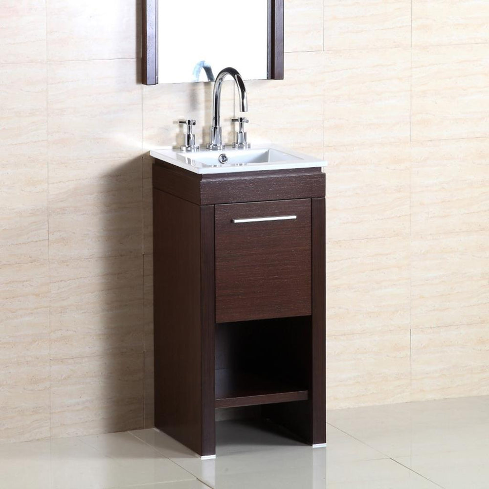 Bellaterra Lucia 39.8" Single Vanity, Walnut