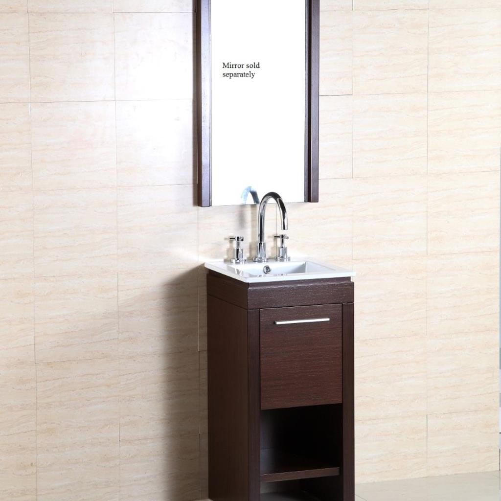 Bellaterra Lucia 39.8" Single Vanity, Walnut