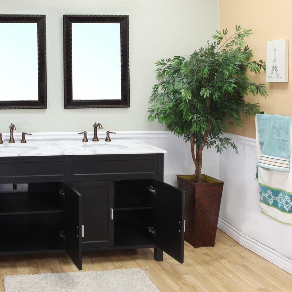 Bellaterra Natural 60" Double Vanity, Ebony