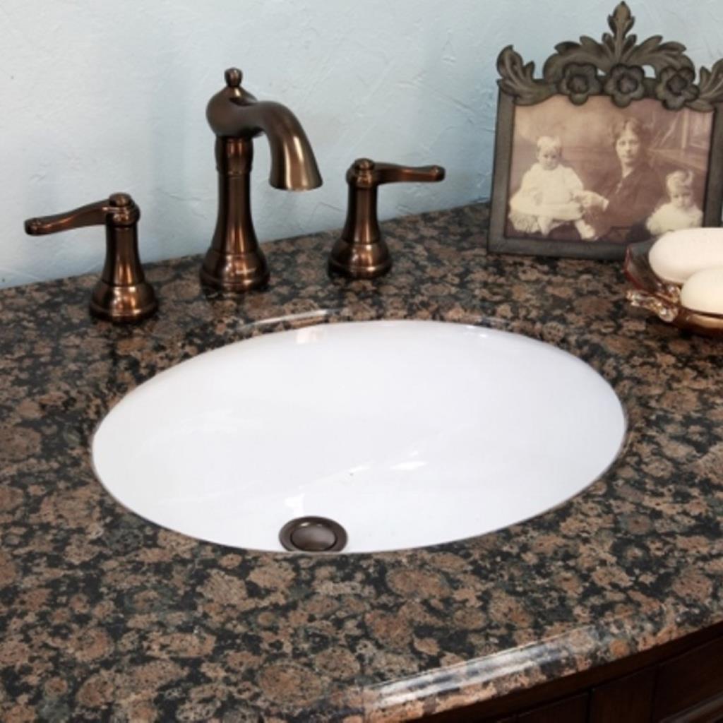 Bellaterra Natural 48" Single Vanity, Dark Mahogany, Black Galaxy Granite Top