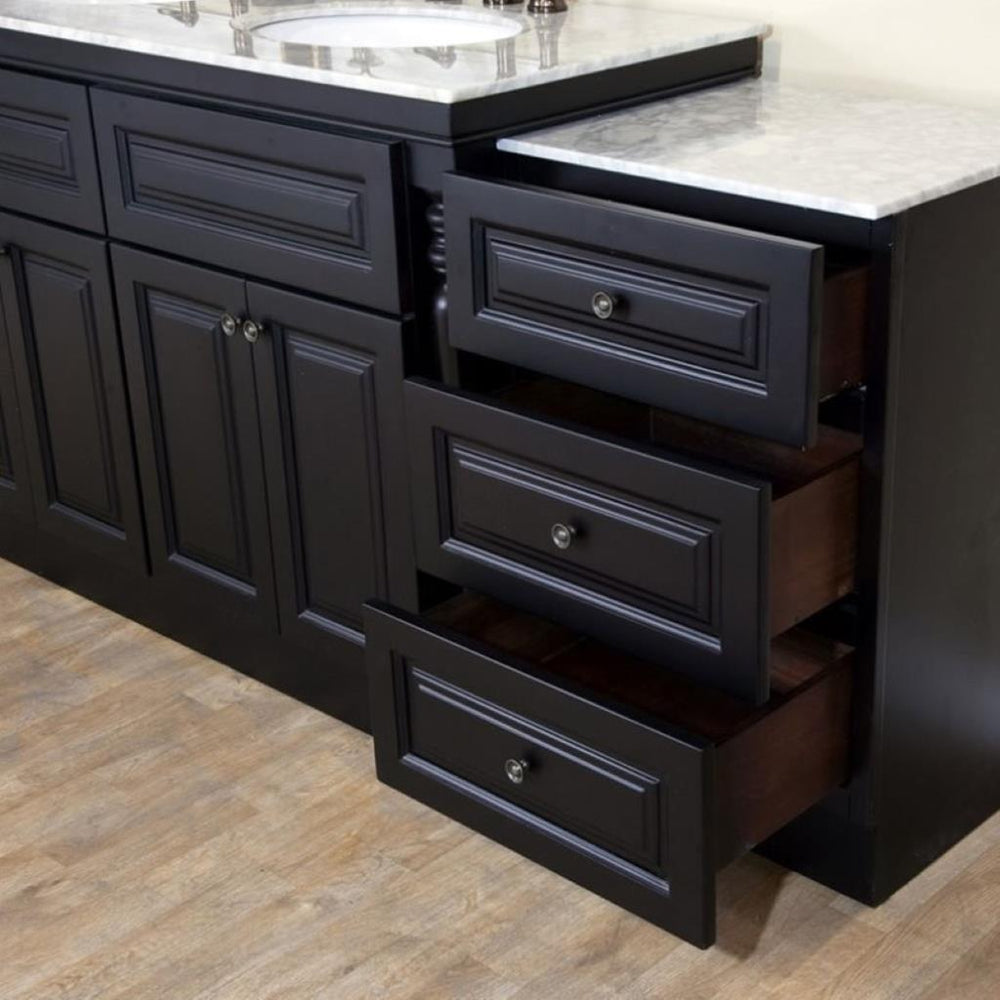 Bellaterra Natural 74" Double Vanity, Dark Mahogany