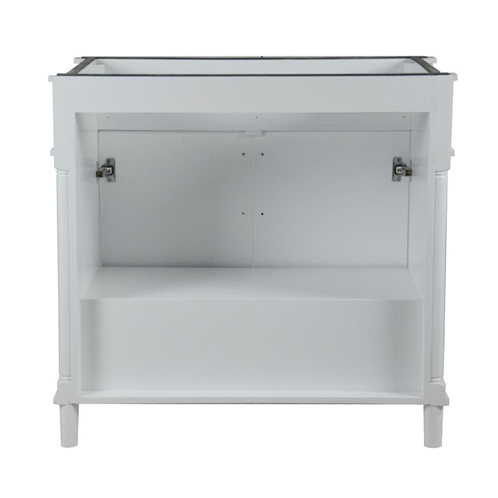 Bellaterra Napa 36" Single Vanity, White, White Carrra Marble Top