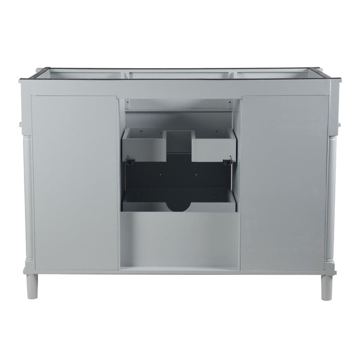 Bellaterra Napa 48" Single Vanity, Light Gray, White Carrra Marble Top