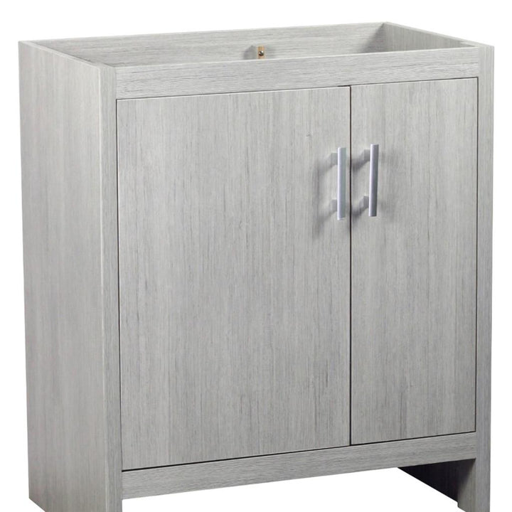 Bellaterra Cecilia 31" Single Vanity, Gray Pine, White Quartz Top/Oval Sink