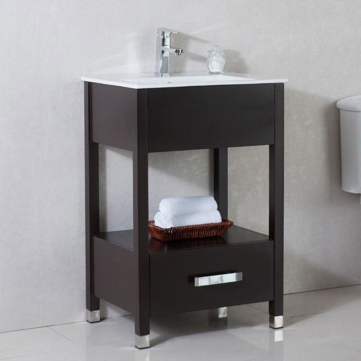 Bellaterra Parma 24" Single Vanity, Espresso