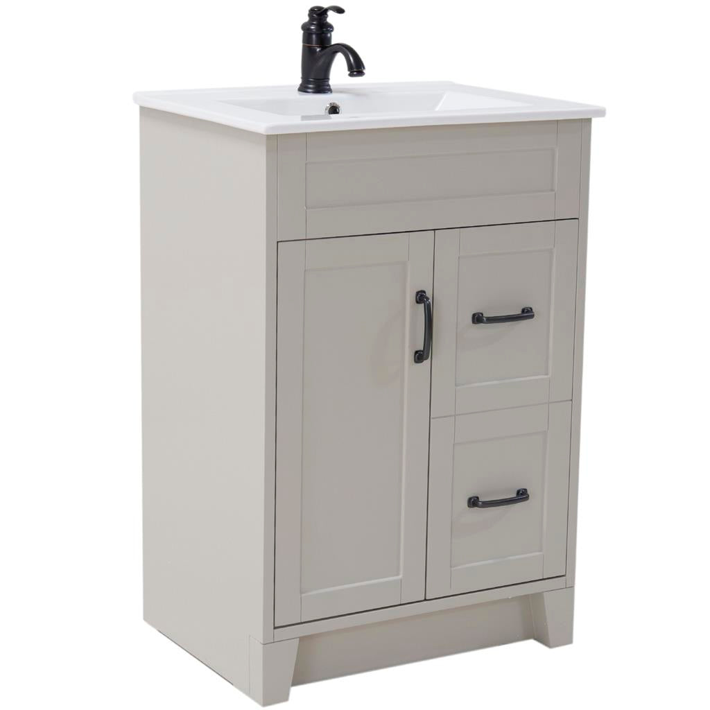 Bellaterra Marco 24" Single Vanity, Light Gray