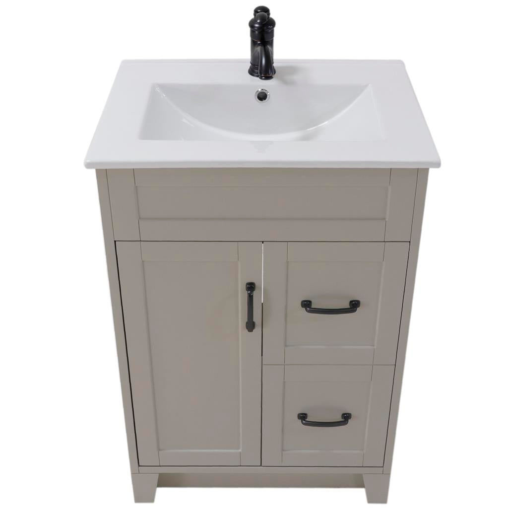 Bellaterra Marco 24" Single Vanity, Light Gray