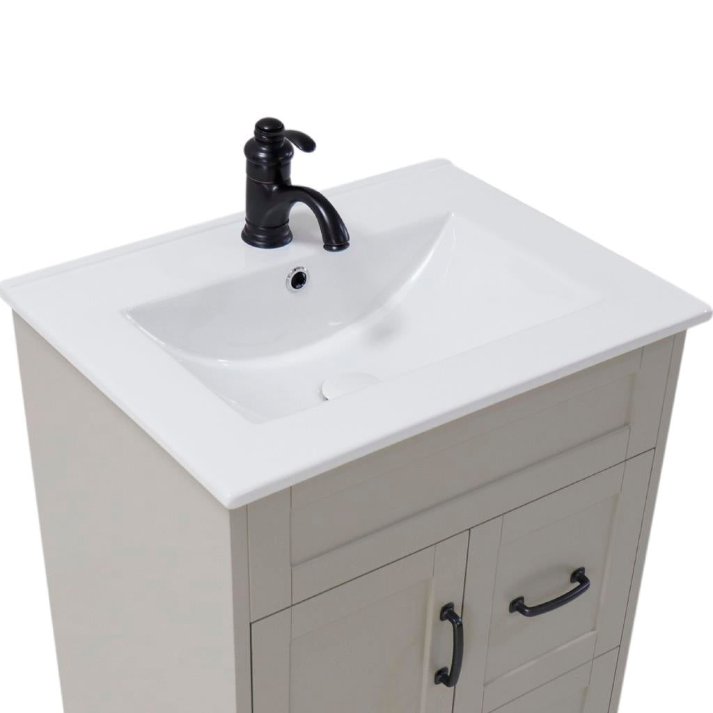 Bellaterra Marco 24" Single Vanity, Light Gray