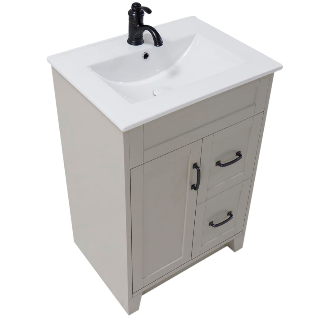 Bellaterra Marco 24" Single Vanity, Light Gray