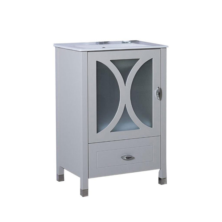 Bellaterra Rosa 24" Single Vanity, Light Gray