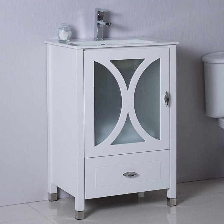 Bellaterra Rosa 24" Single Vanity, White