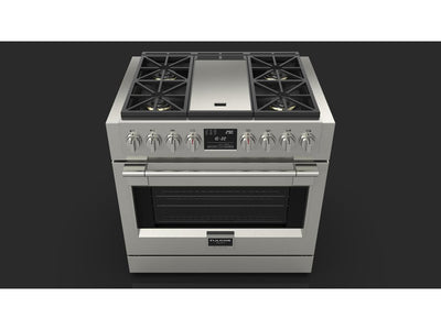 Fulgor Milano Sofia 36" Dual Fuel Pro Range with Griddle#top-options_Stainless Steel