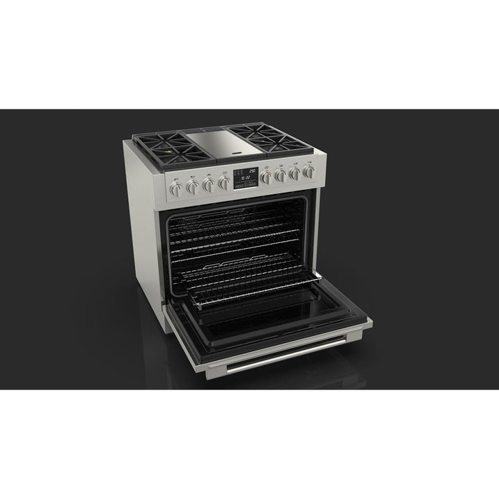 Fulgor Milano Sofia 36" Dual Fuel Pro Range with Griddle#top-options_Stainless Steel