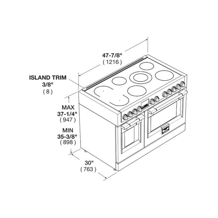 Sofia 48” Pro Induction Range - All Glass