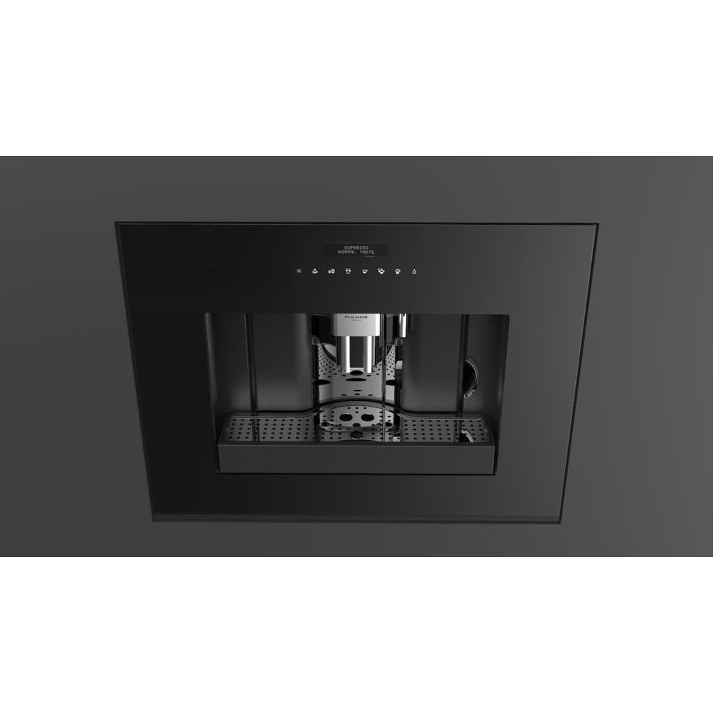 24" 700 Series Built-In Black Glass Coffee Machine