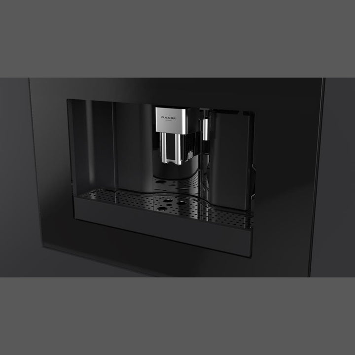 24" 700 Series Built-In Black Glass Coffee Machine