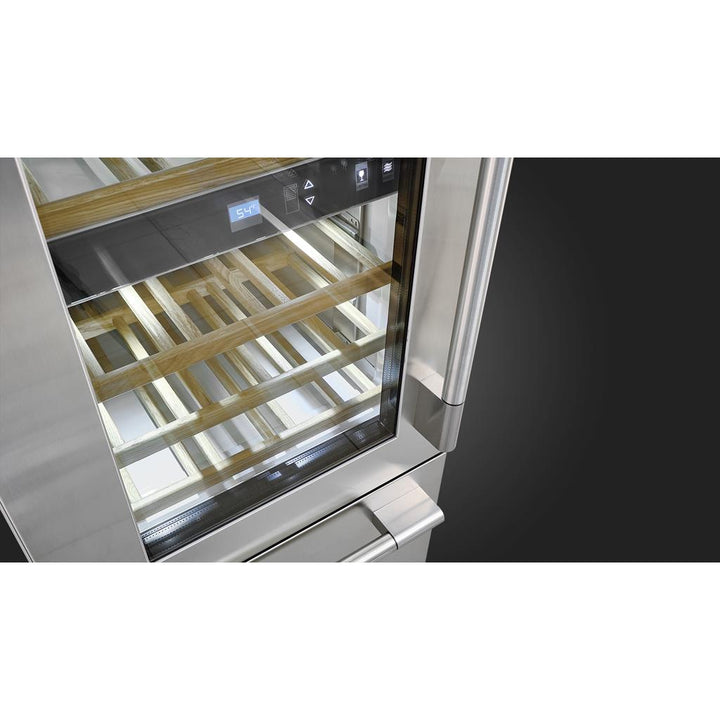 Fulgor Milano  24" Pro Wine Cellar, Left Door, Stainless Steel#finish_stainless-steel