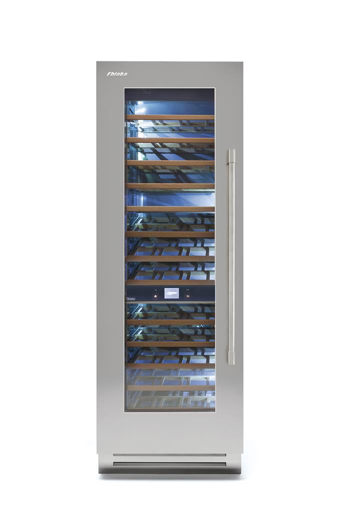 Fhiaba Classic Series 30" Stainless Column Wine Cellar, Left Hinge