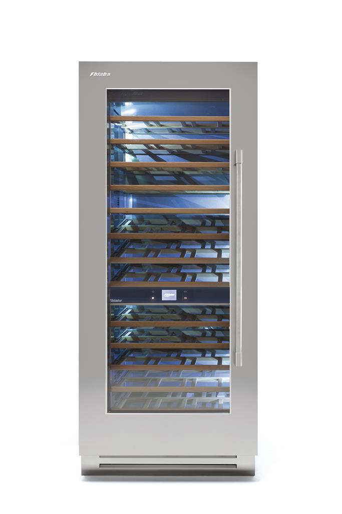 Fhiaba Classic Series 36" Stainless Column Wine Cellar, Left Hinge