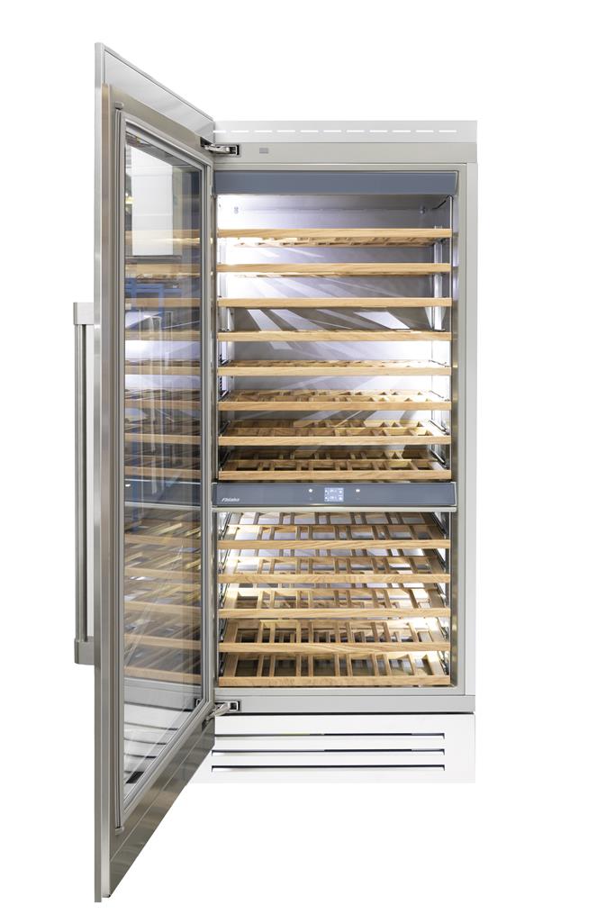 Fhiaba Classic Series 36" Stainless Column Wine Cellar, Left Hinge