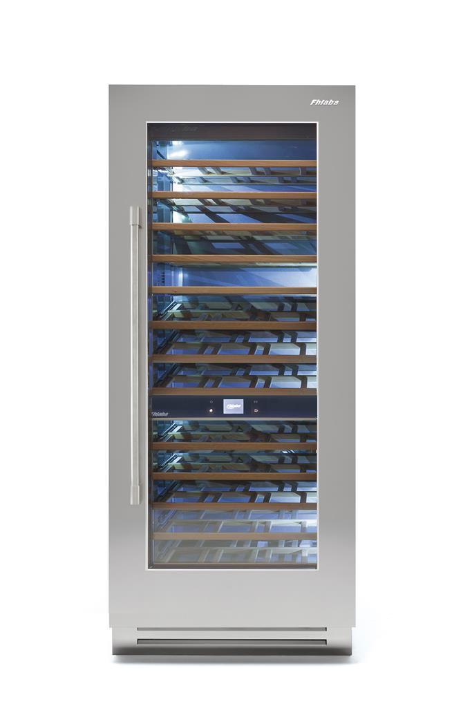 Fhiaba Classic Series 36" Stainless Column Wine Cellar, Right Hinge