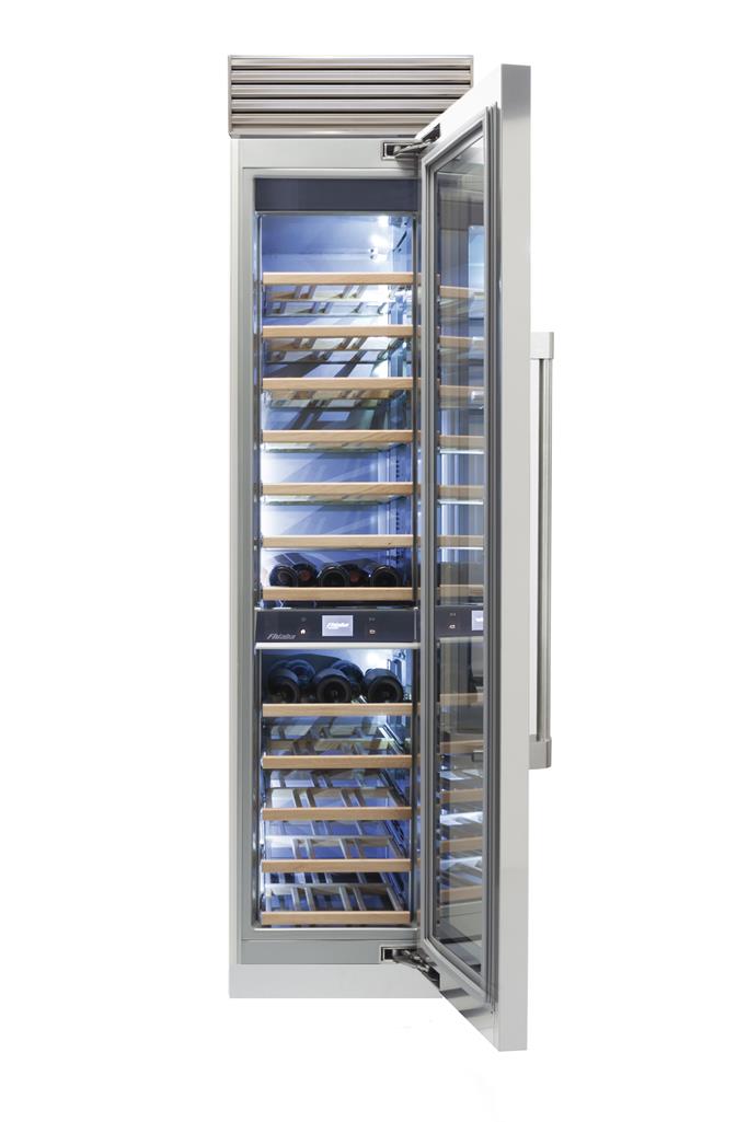 Fhiaba X-Pro Series 18" Stainless Column Wine Cellar, Right Hinge