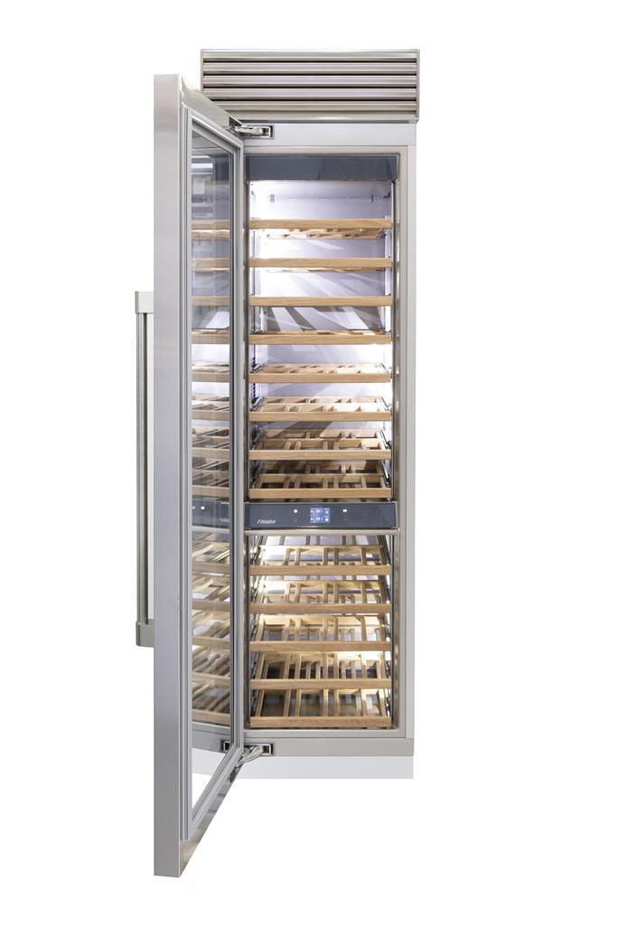 Fhiaba X-Pro Series 24" Stainless Column Wine Cellar, Left Hinge