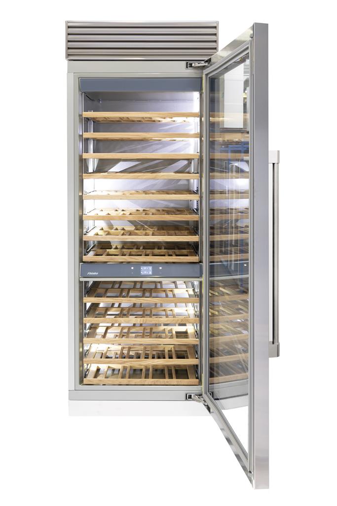 Fhiaba X-Pro Series 30" Stainless Column Wine Cellar, Right Hinge