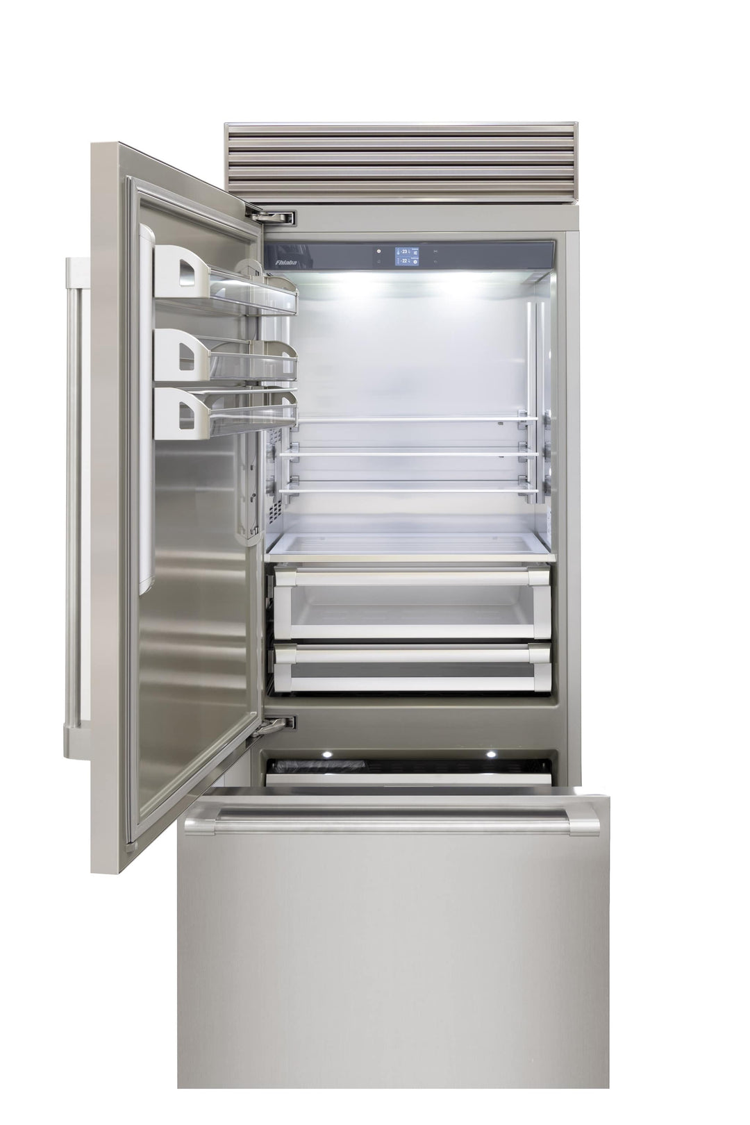 Fhiaba X-Pro Series 36" Stainless Refrigerator and Freezer, Left Hinge