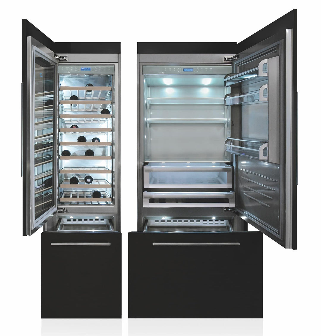 Fhiaba Refrigerator and Wine Cellar Set with Trimode Drawers