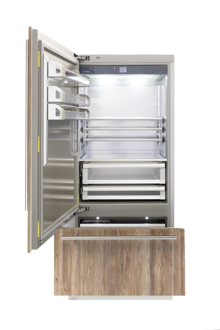 Fhiaba 36" Integrated Series Panel Ready Refrigerator and Freezer, Left Hinge