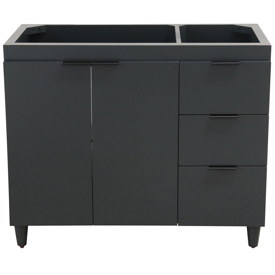 Bellaterra Evora 38.5" Single Vanity, Dark Gray, Cabinet Only