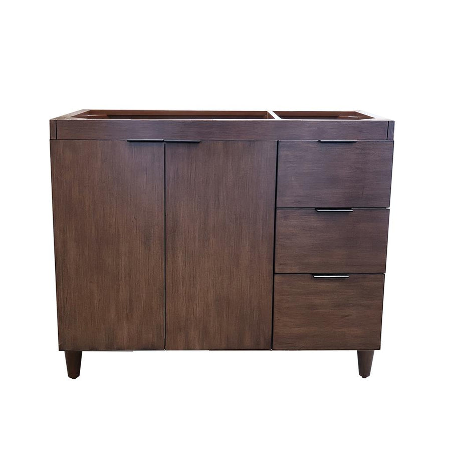 Bellaterra Evora 38.5" Single Vanity, Walnut, Cabinet Only