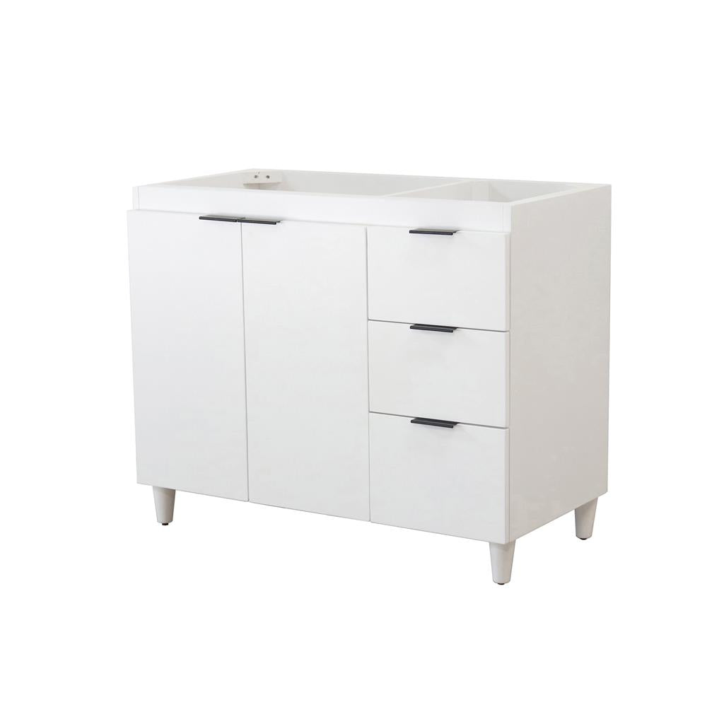 Bellaterra Evora 38.5" Single Vanity, White, Cabinet Only