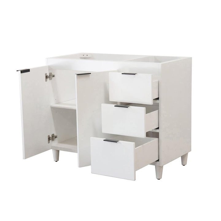 Bellaterra Evora 38.5" Single Vanity, White, Cabinet Only