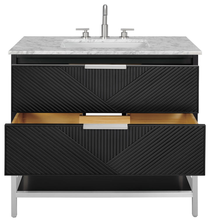 Diamond 36" Single Vanity Vanity, Charcoal Black/Brushed Nickel