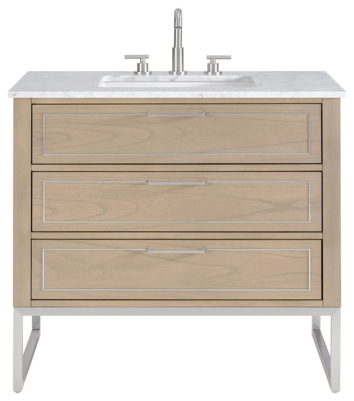 Markham 36" Single Vanity, Cashmere Grey/Brushed Nickel