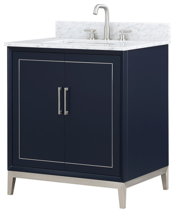 Gracie 30" Single Vanity, Pacific Blue/Brushed Nickel