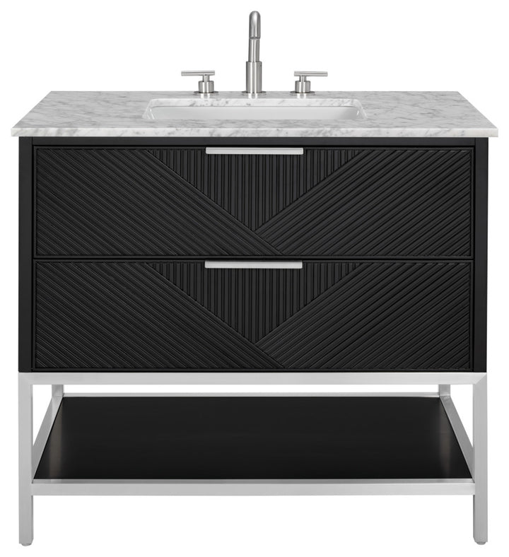 Diamond 36" Single Vanity Vanity, Charcoal Black/Brushed Nickel