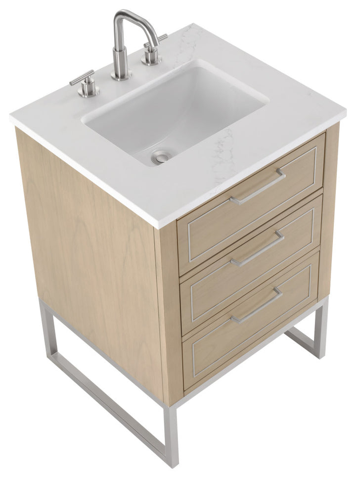 Markham 24" Single Vanity, Cashmere Grey/Brushed Nickel