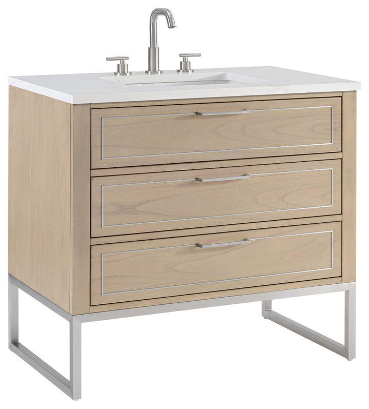 Markham 36" Single Vanity, Cashmere Grey/Brushed Nickel