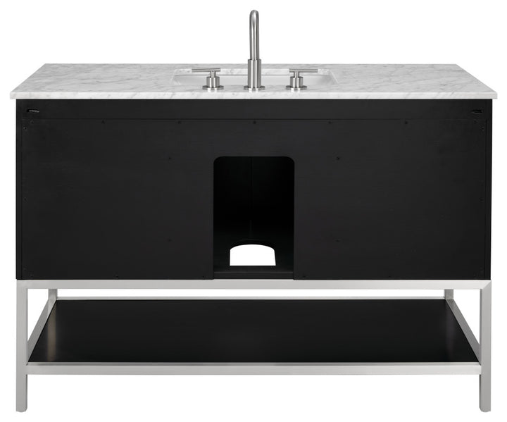 Diamond 48" Single Vanity, Charcoal Black/Brushed Nickel