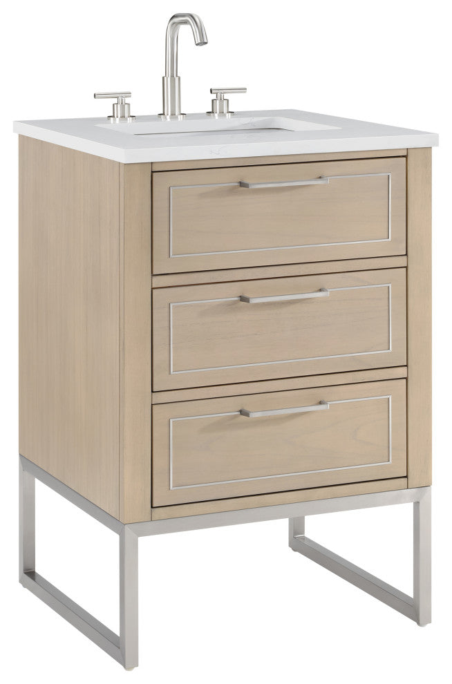 Markham 24" Single Vanity, Cashmere Grey/Brushed Nickel