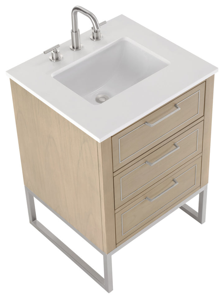 Markham 24" Single Vanity, Cashmere Grey/Brushed Nickel